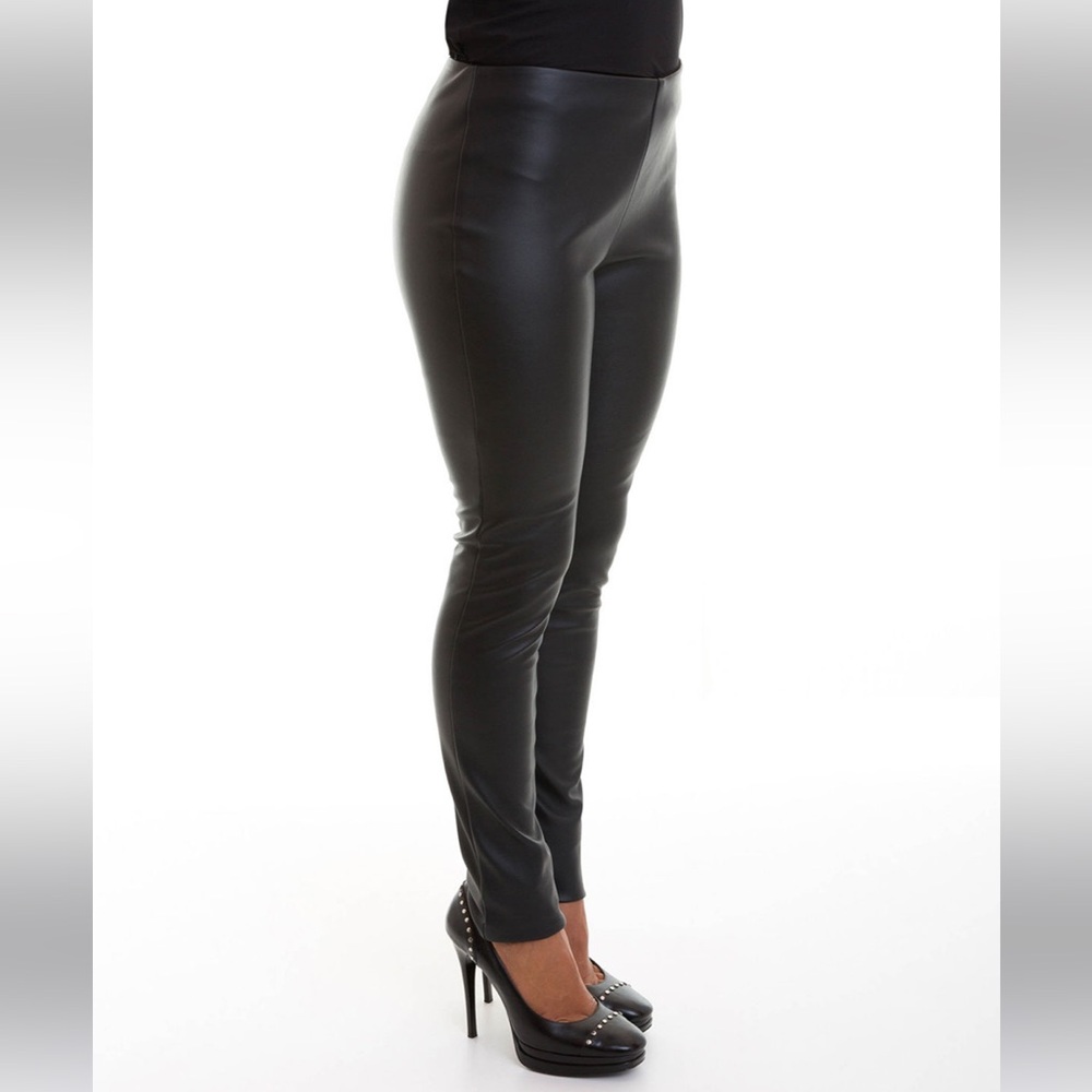 ◾️Missoni Black Faux Leather Side Zip Leggings